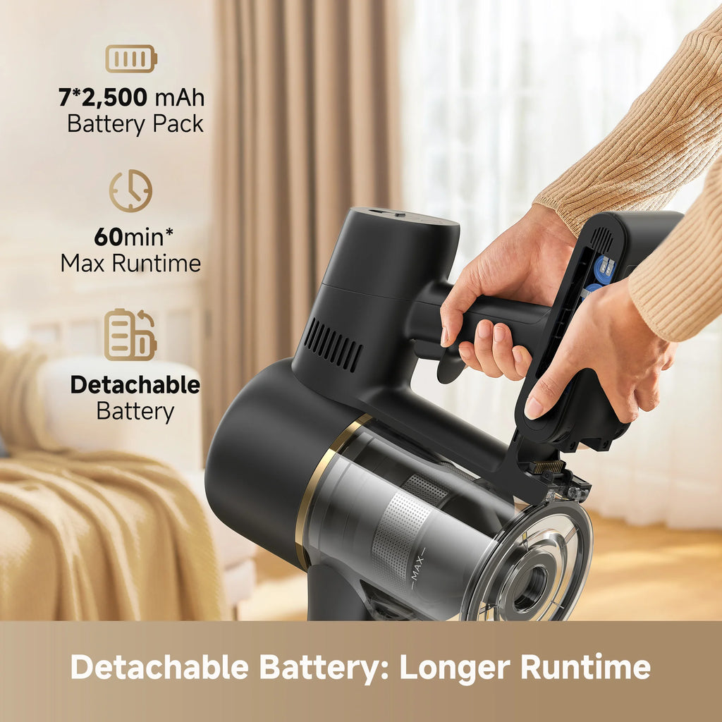 Dreame CleanX W10 Cordless Stick Vacuum, 120AW Strong Suction, 5 Layer Filtration, Celeste LED Illumination, Hard Floor & Carpet Cleaning, 60 Min Battery Life, LED Screen, Versatile Attachments