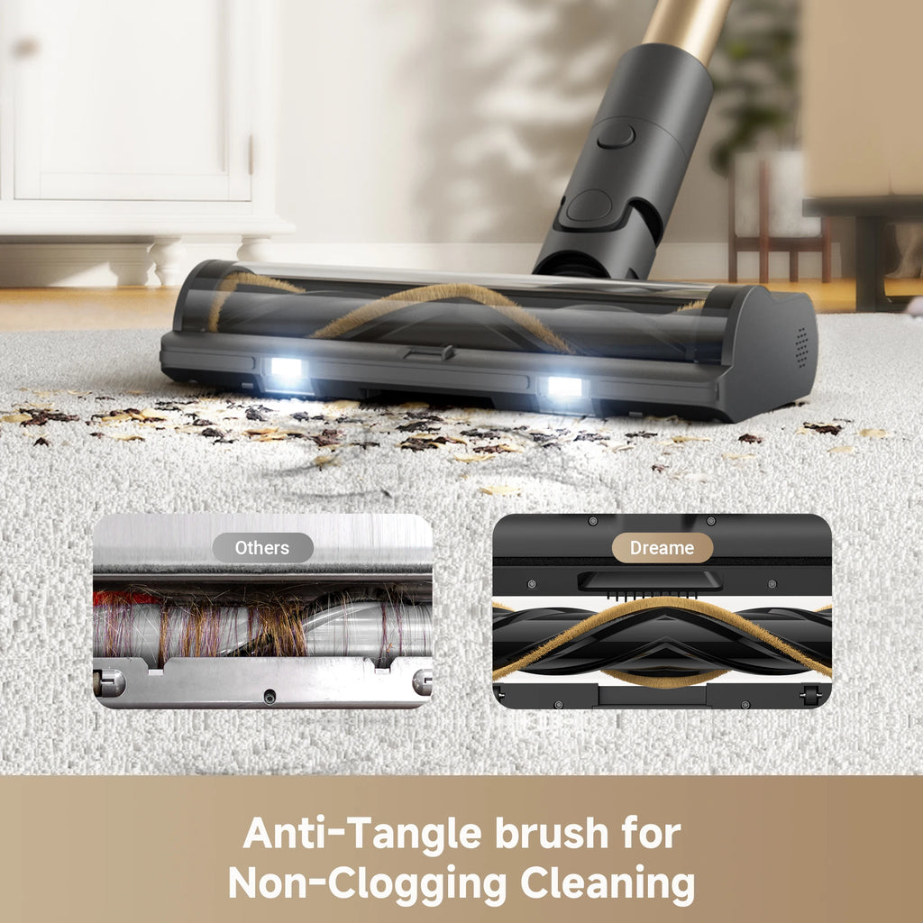 Dreame CleanX W10 Cordless Stick Vacuum, 120AW Strong Suction, 5 Layer Filtration, Celeste LED Illumination, Hard Floor & Carpet Cleaning, 60 Min Battery Life, LED Screen, Versatile Attachments
