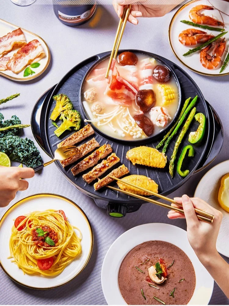 LIVEN Household Multifunctional Barbecue Electric Barbecue Pan Korean Barbecue