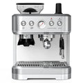 Espresso Machine with Grinder, Stainless Steel 15 Bar Coffee Machine with Milk Frother Coffee Maker for Home Latte Cappuccino