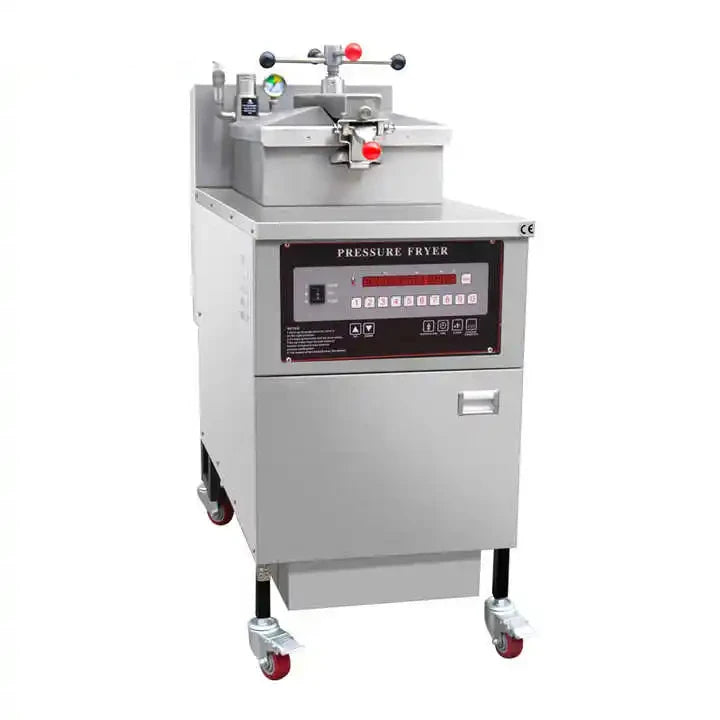 25L Electric Pressure Deep Fryer Stainless Steel Commercial Fryer Machine for KFC‑Style Fried Chicken Duck Restaurant Use