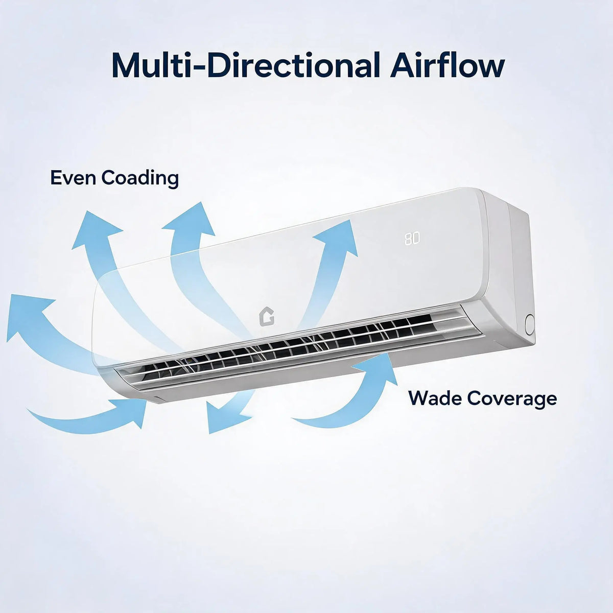 Mini Split Wall Mounted Air Conditioner And Heat Pump 9000 BTU Ultra Quiet 19 SEER2 3 In 1 Inverter Cooling Heating Dehumidifying 115V Energy Efficient Pre Charged Line Set