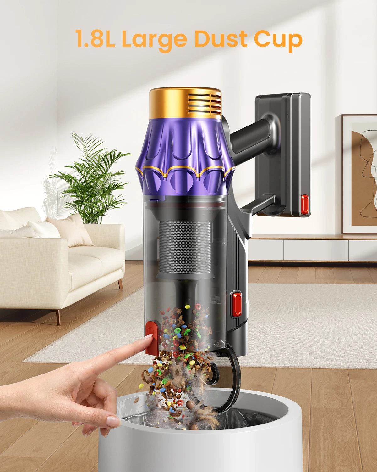 M9/Y9 NEW 80KPA 850W 80000PA Ultra-Strong Cordless Vacuum Cleaner 90 Min Long Runtime Removable Battery 6X4000mAh Smart Display