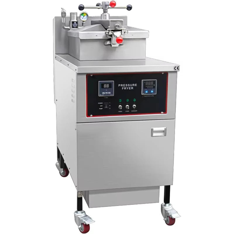 25L Electric Pressure Deep Fryer Stainless Steel Commercial Fryer Machine for KFC‑Style Fried Chicken Duck Restaurant Use