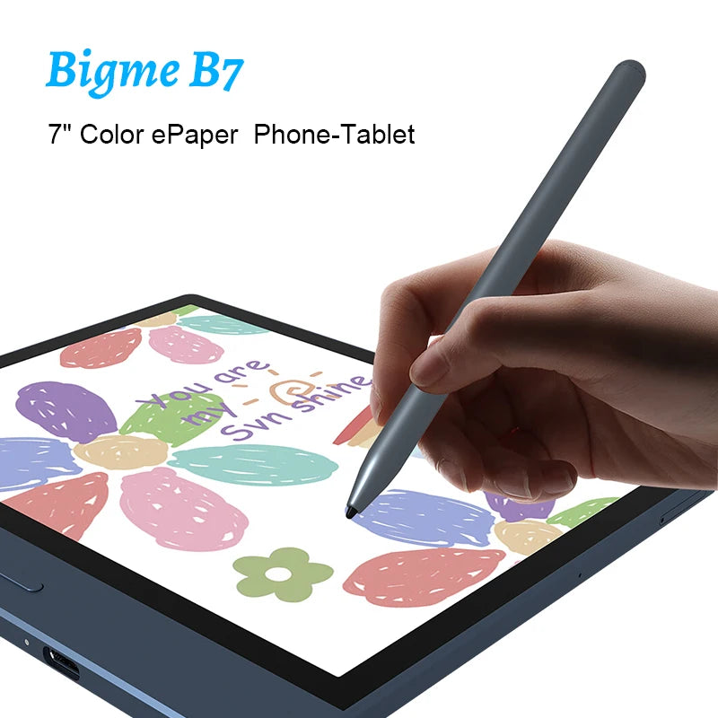 Bigme B7 7'' Color E-ink eBook Reader, 36-Level Frontlight, 8GB+128GB, Android 14 OS ereader with 4G Calling, Eye-Comfort e-Book