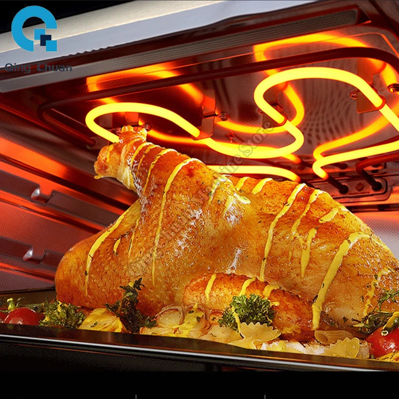 Steaming Baking Machine 60L Embedded Steaming Oven Electric Steaming Box Oven Household Large Capacity Steaming Baking Machine