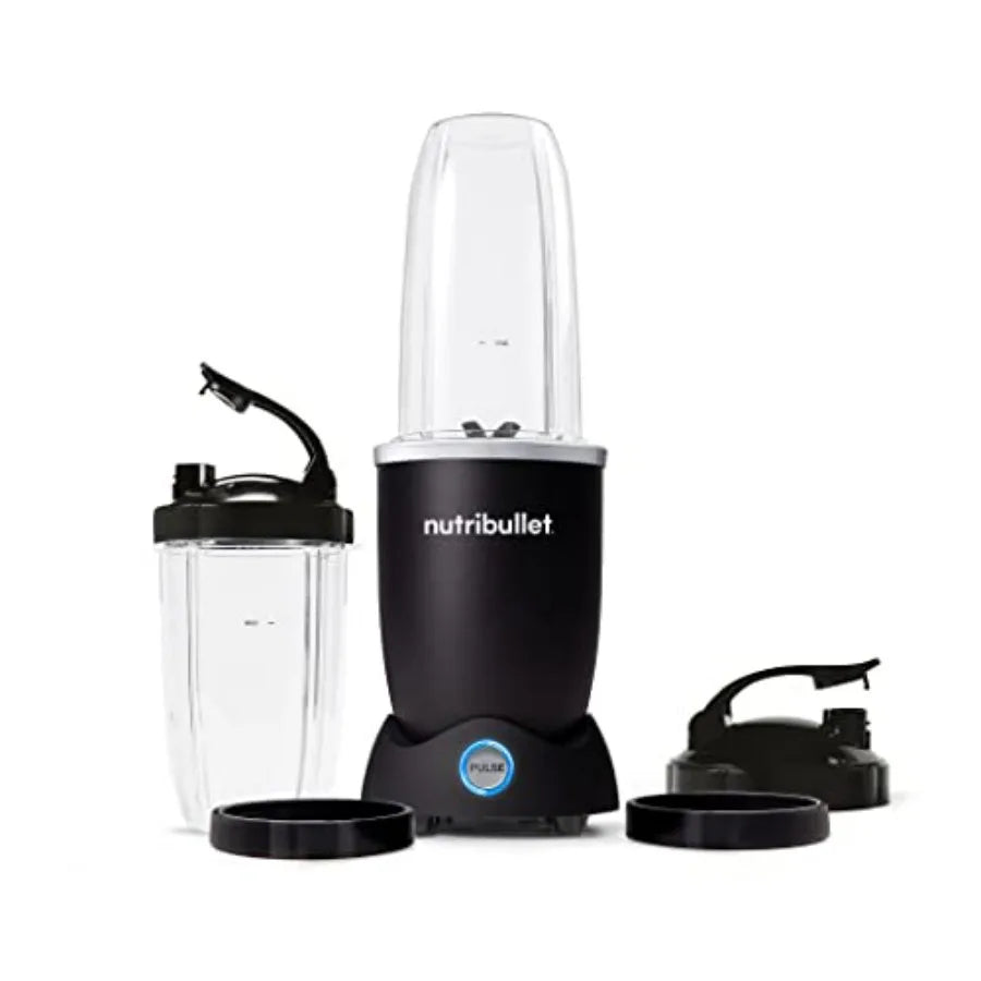 1200W Personal Blender – Features a pulse function and automatic shut-off, extracts nutrients, and is perfect for making smoothies, milkshakes, and salsa – Includes 32oz and 24oz travel cups