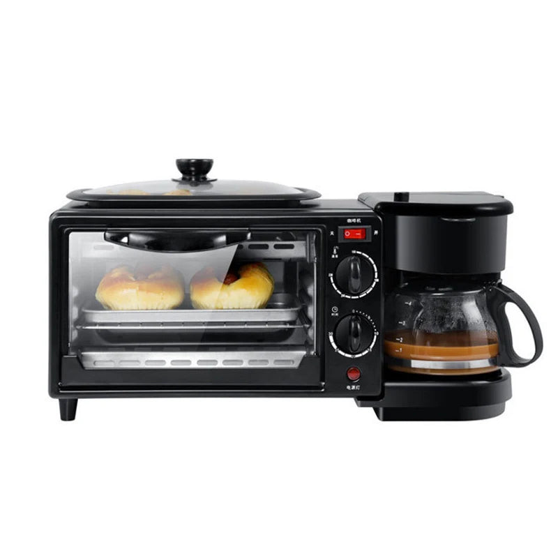 Breakfast Machine Multi-functional Home Three-in-One Sandwich Maker  Toaster Oven