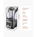 Succebuy 2.5L/3.5L Electric Blender for Smoothies 1400W Multi-Functional Food Processing Blender&Noise Cover for Kitchen
