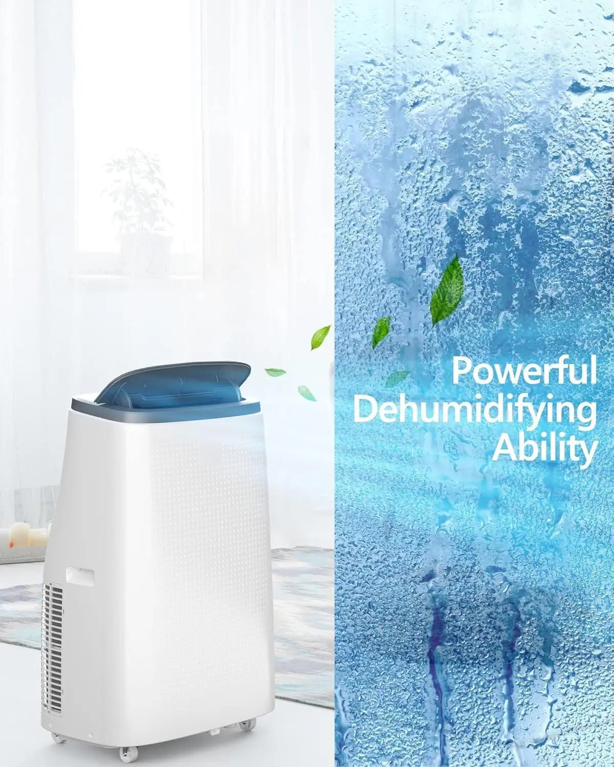 14,000 BTU High Quality Smart Home Portable AC Air Conditioner 3-in-1 Portable Air Conditioner with Cooling for Home office Living room 24H Timer