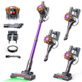 Lubluelu P7 Powerful Cordless Handheld Vacuum Cleaner, 35KPA, Seven-layer High-performance Filtration, with Anti-Slip Protection/Anti-Tangle Brush, Detachable Battery, Lightweight, Large Dust Cup, for Home, Pet Hair, Floor, C