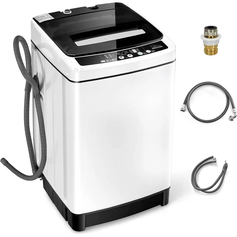 Portable Washing hine, 2 in 1 ull Automatic Laundry Washer 1.5Cu.t 11lbs acity Washing and Spinning Combo 8 Progs 10 Water Level