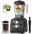 Kitchen blender with 1800W motor, 68oz capacity, 2-in-1 blender grinder, BPA-free plastic, black, professional-grade smoothie