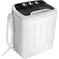 Portable Washing hine, 13Lbs Mini Twin Tub, 8Lbs Washer & 5Lbs Spinner, Compact Laundry Washer Combo, Built-in Pump Drain, Apare
