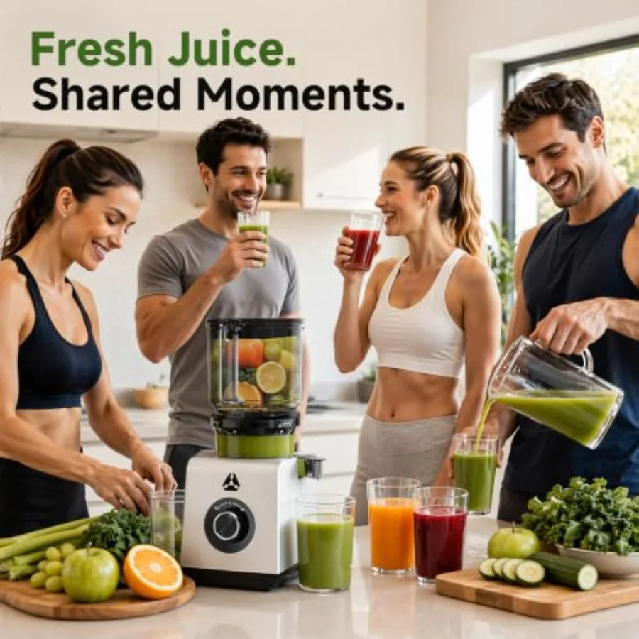 3-In-1 Cold Press Juicer Machine For Home Use, Stainless Steel And Black, Faster Juicing With Wide Chute And Clog-Resistant Des