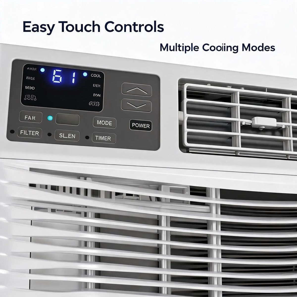 Window Air Conditioner Unit 8000 BTU With Remote Control Cools Rooms Up To 350 Sq Ft 3 Cooling And Fan Speeds Quiet Operation Digital Display Easy Install Kit For Bedroom Office