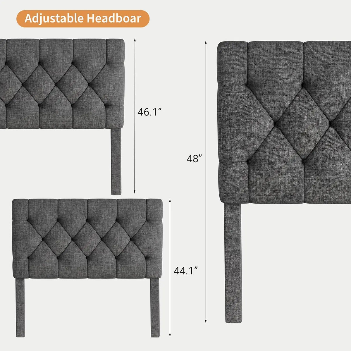Twin Size Upholstered Bed Frame With 2 Storage Drawers, Platform Bed With Headboard, Wooden Slats Support, No Box Spring Needed