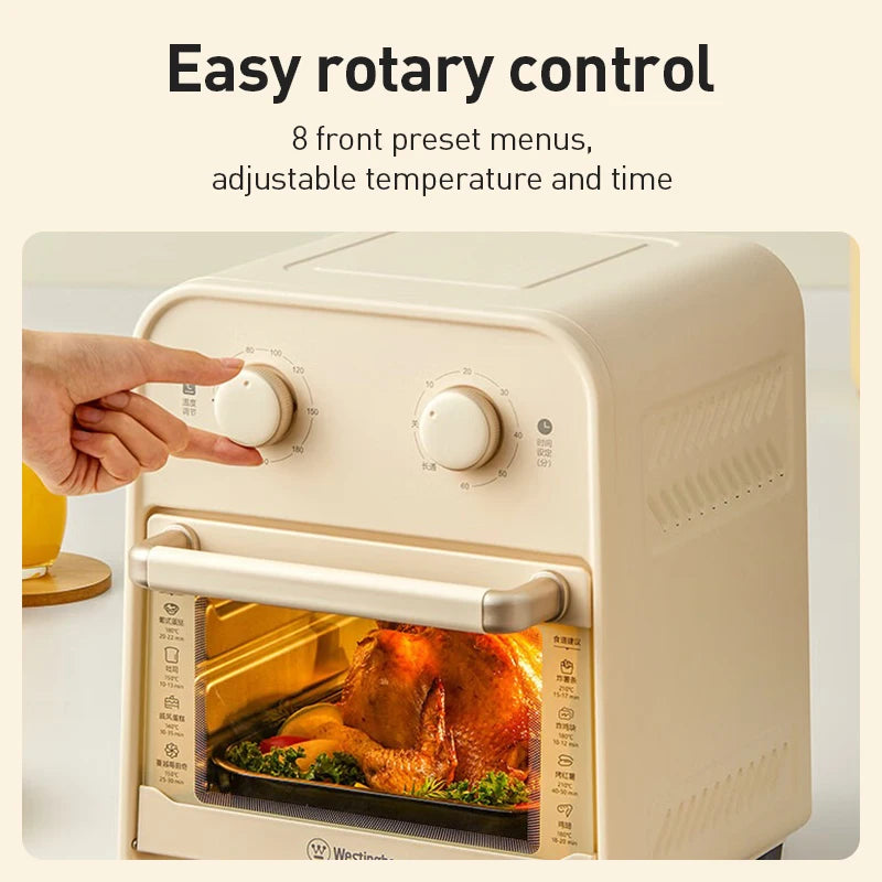 Westinghouse WKX12A21 12L Air Fryer Oven 1500W Multi-function 8 Cooking Modes Hot Air Circulation Visual Window